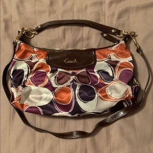 Brown/orange/purple Coach Purse